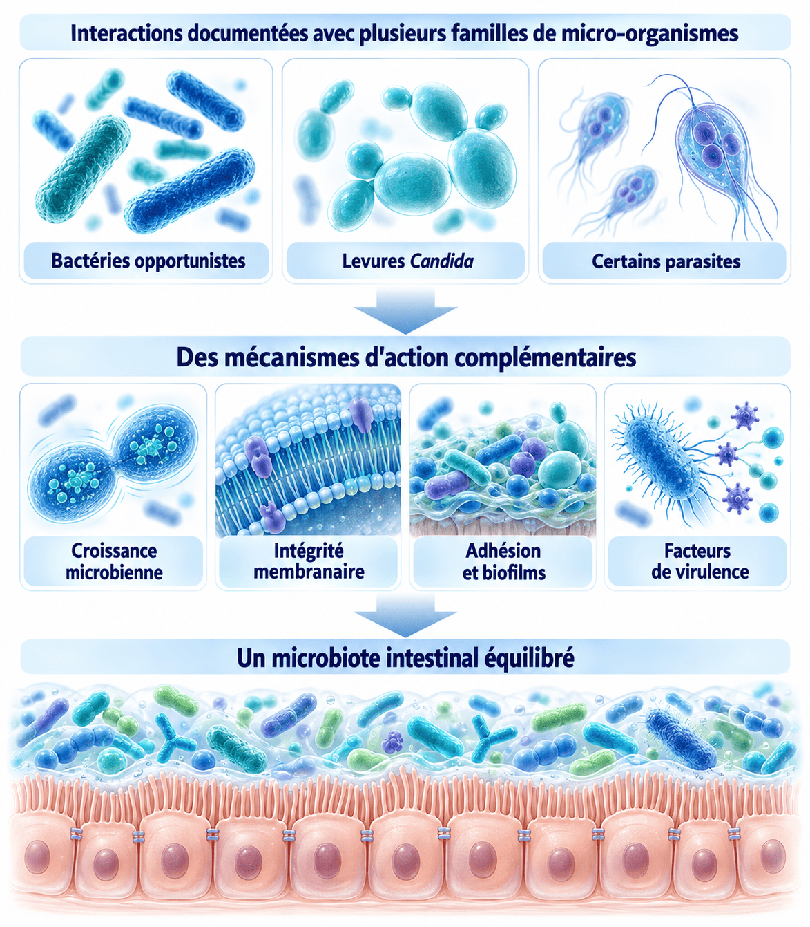 Soutien de l'équilibre microbien